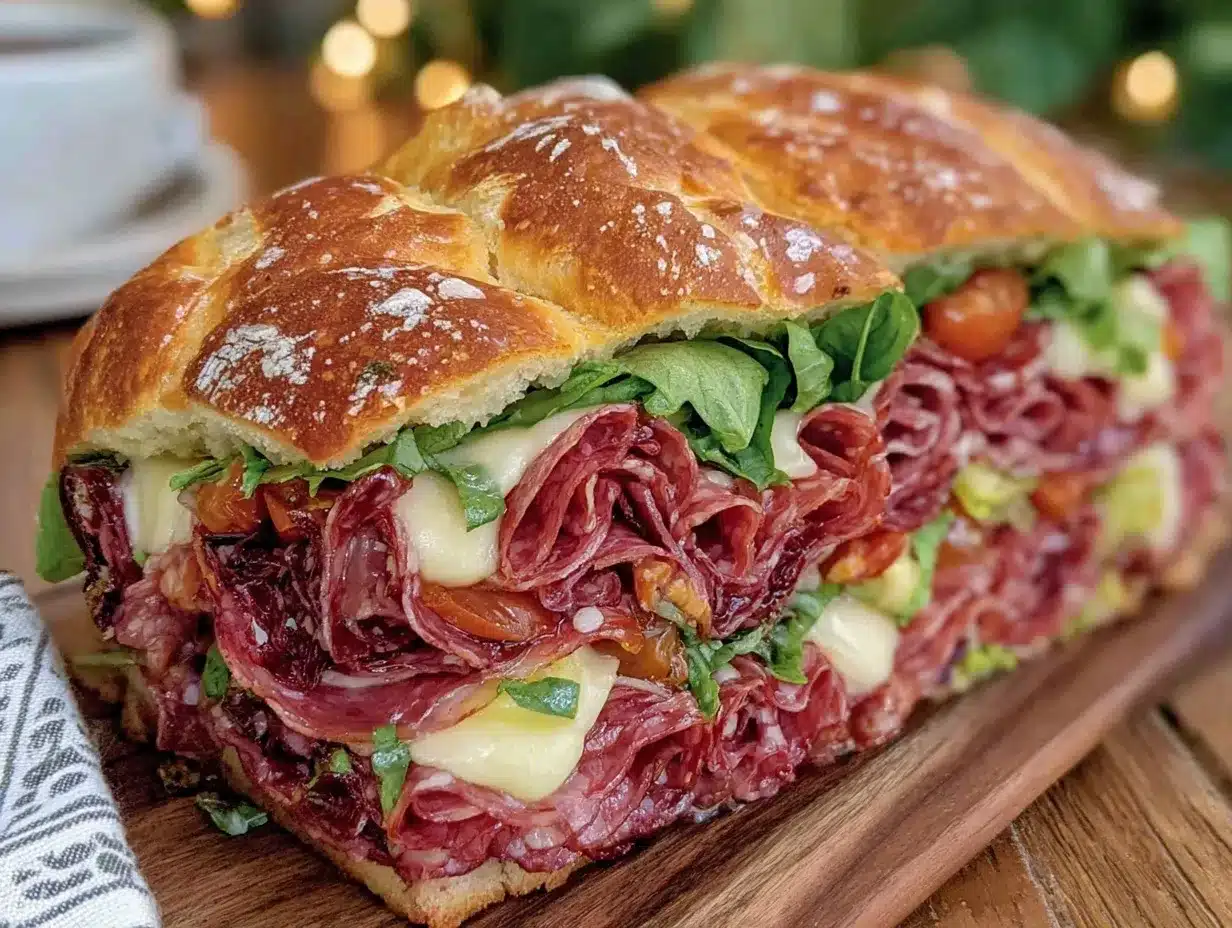 italian picnic sandwich loaf preparation steps