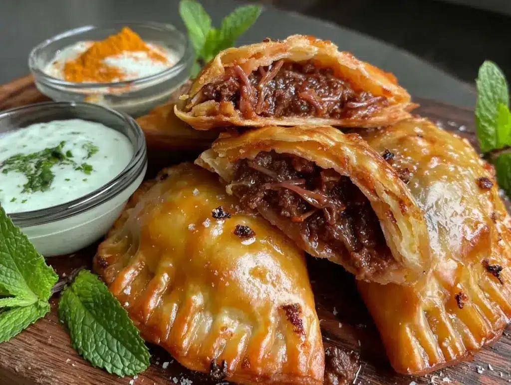 lamb keema curry stuffed paratha pockets - featured image