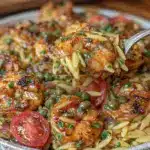 lemon garlic shrimp with orzo - featured image