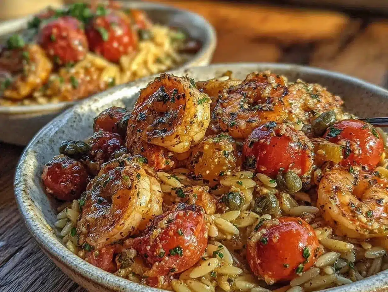 lemon garlic shrimp with orzo preparation steps