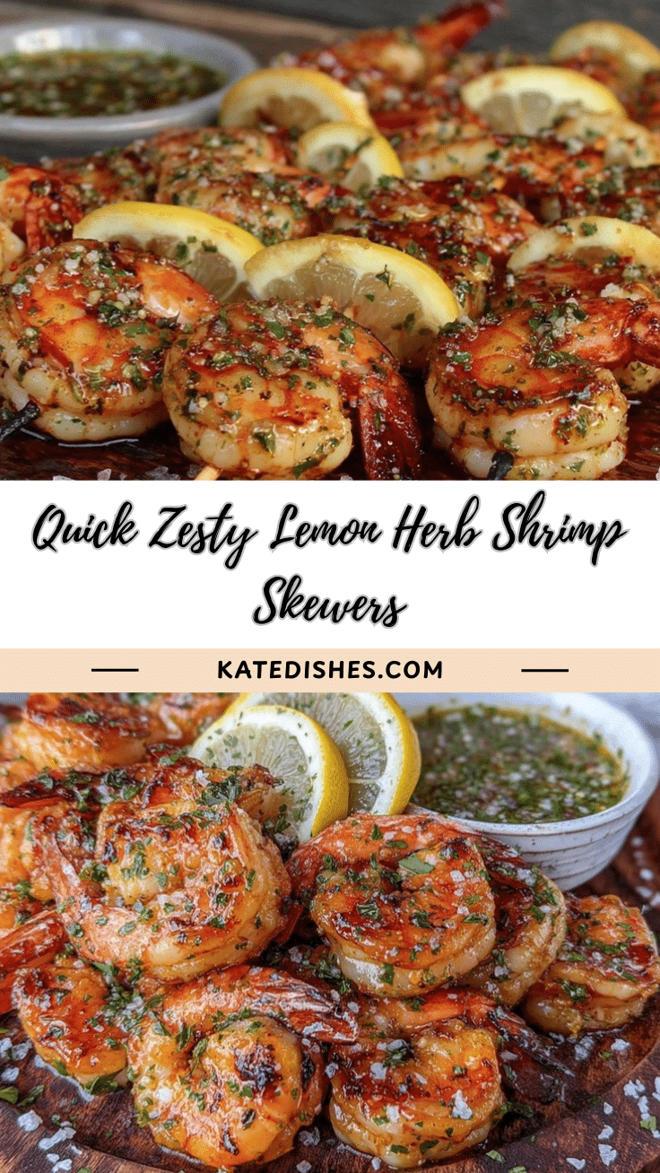 lemon herb grilled shrimp skewers recipe