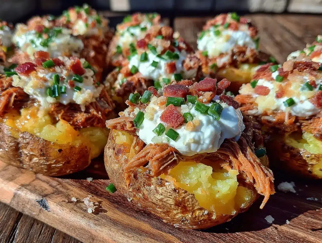 loaded baked potato bar preparation steps