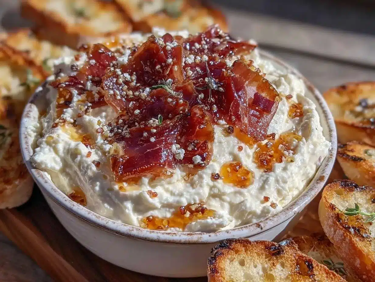 loaded hot honey ricotta dip preparation steps