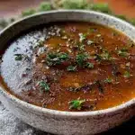 make-ahead turkey bone broth gravy - featured image