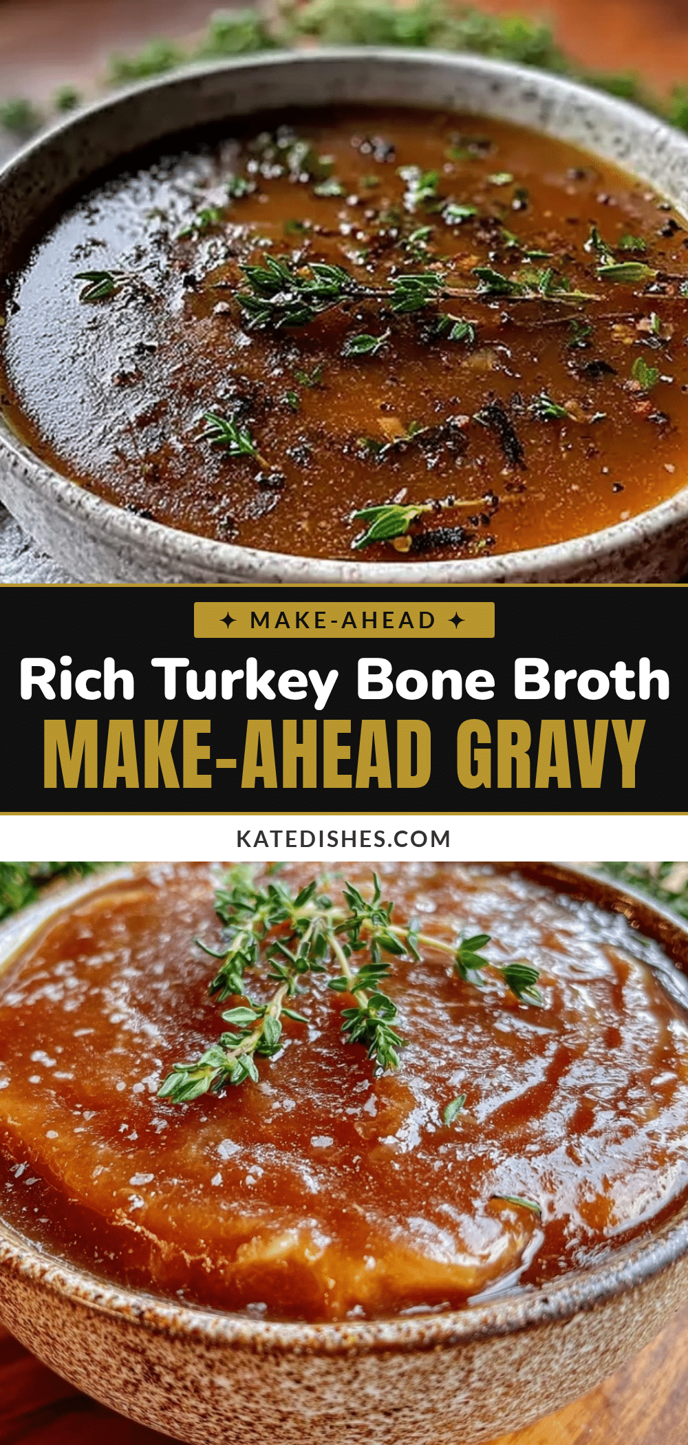 make-ahead turkey bone broth gravy recipe