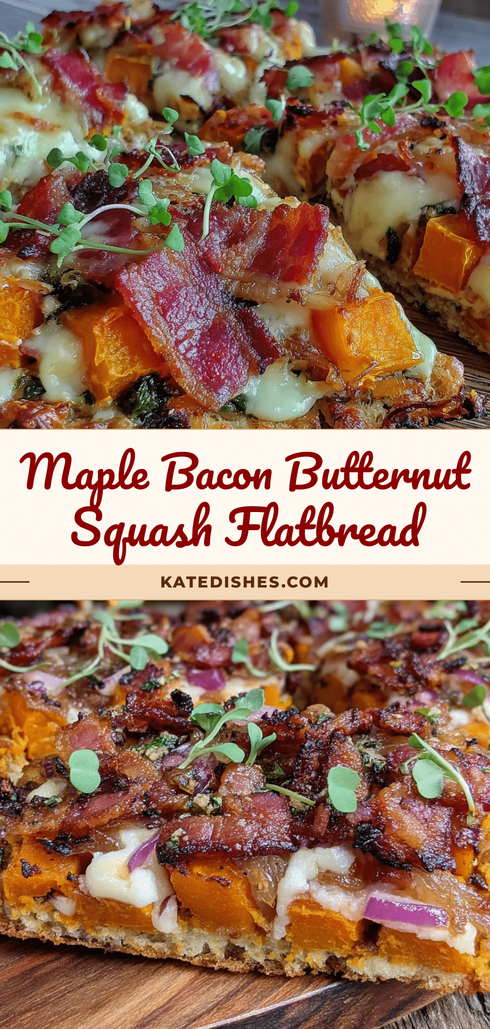 maple bacon roasted butternut squash flatbread recipe