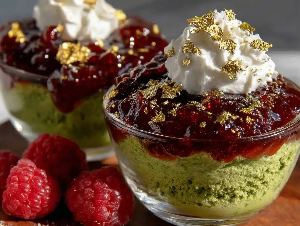 matcha white chocolate mousse cups preparation steps