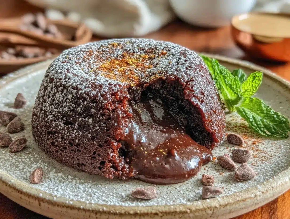 mexican hot chocolate lava cake preparation steps