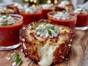 mini grilled cheese and tomato soup shooter cups - featured image