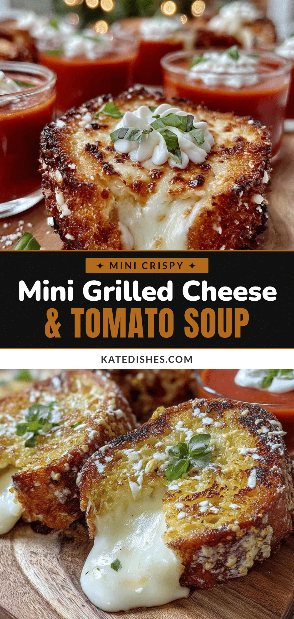 mini grilled cheese and tomato soup shooter cups recipe