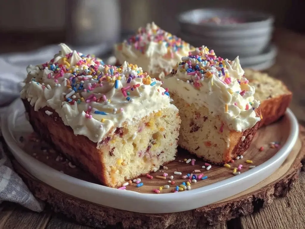 moist confetti sheet cake recipe - featured image