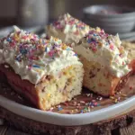 moist confetti sheet cake recipe - featured image