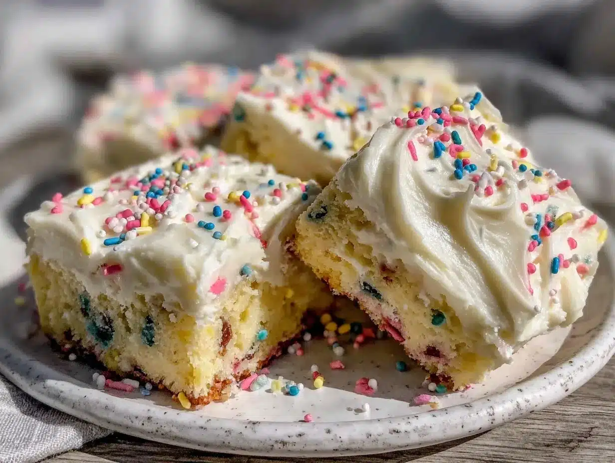 moist confetti sheet cake recipe preparation steps