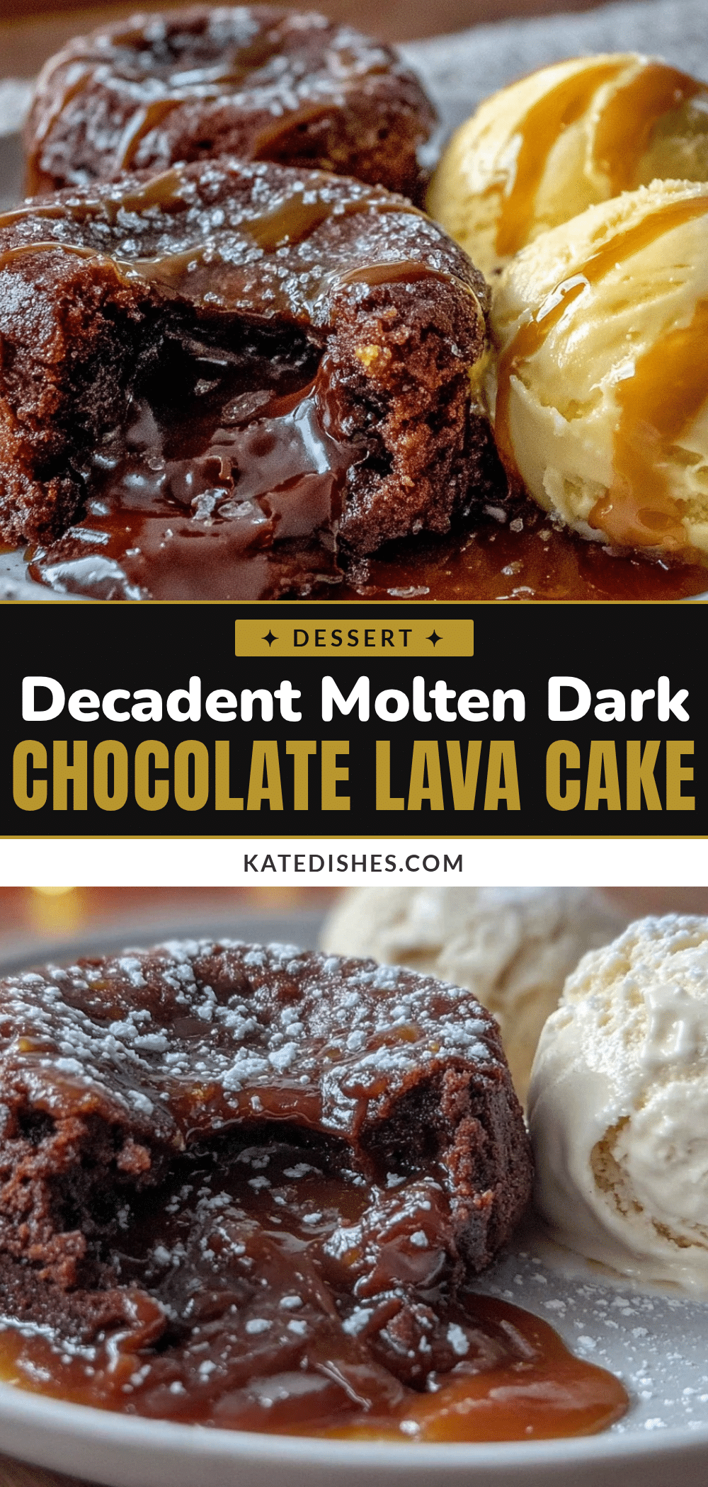 molten dark chocolate lava cake for two recipe