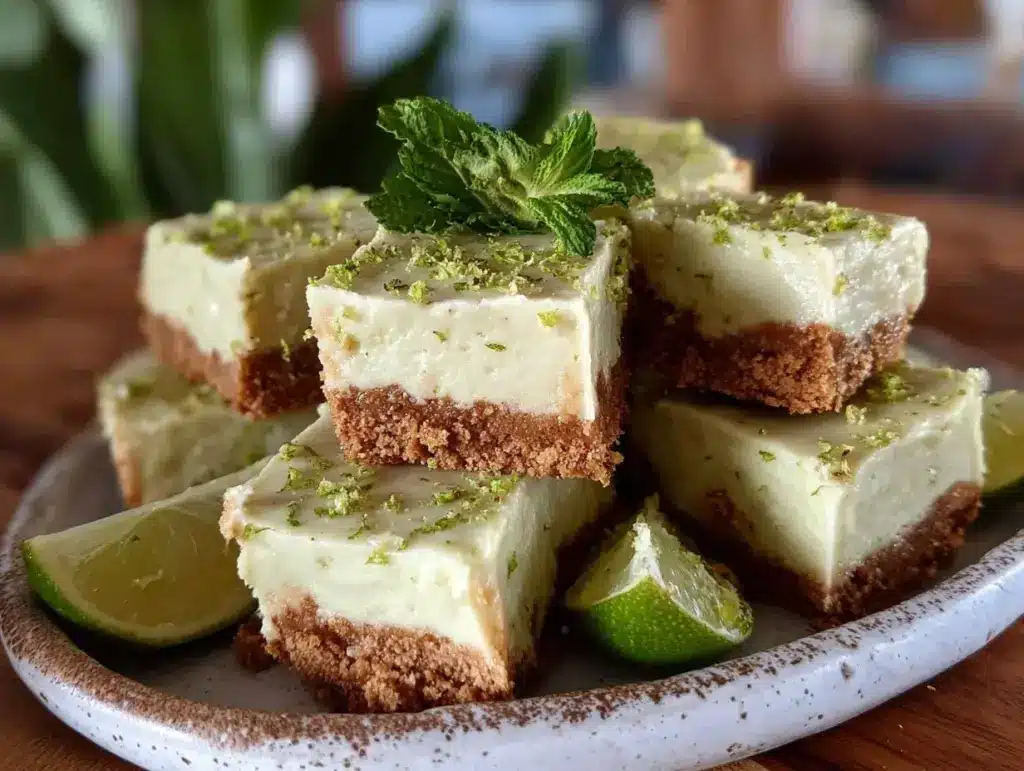 no-bake key lime pie bars - featured image