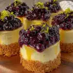no-bake lemon cheesecake jars - featured image
