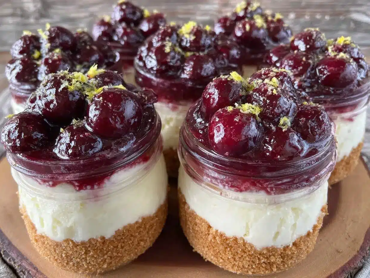 no-bake lemon cheesecake jars preparation steps