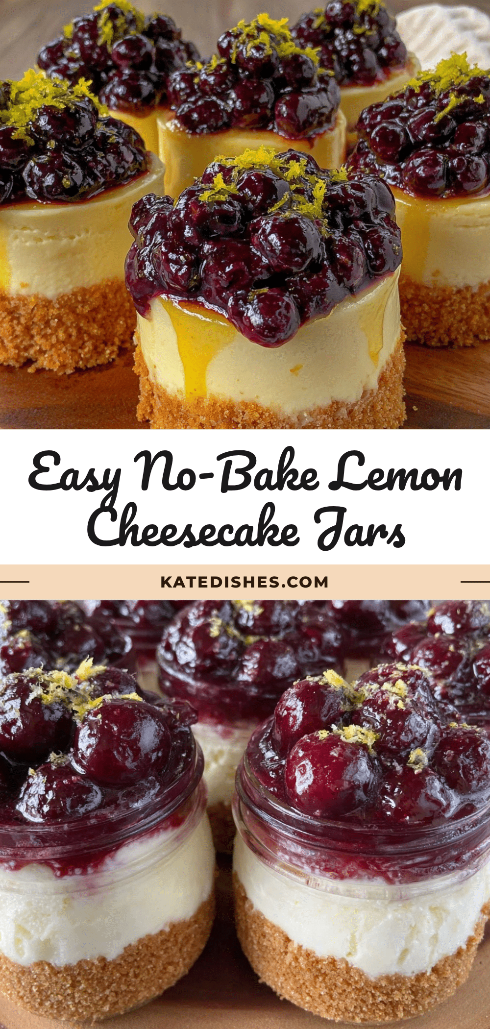 no-bake lemon cheesecake jars recipe