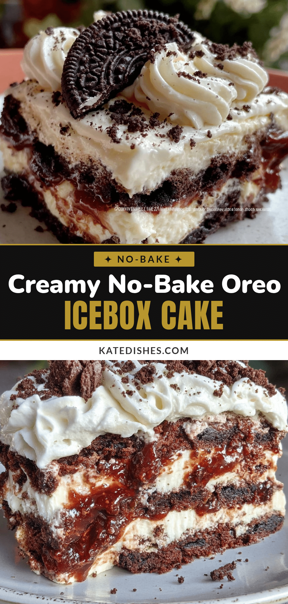 no-bake Oreo icebox cake recipe