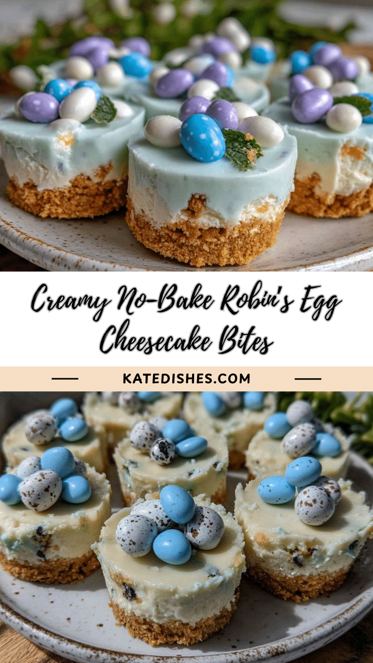 no bake robins egg cheesecake bites recipe