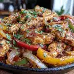 one-pan chicken fajita skillet - featured image