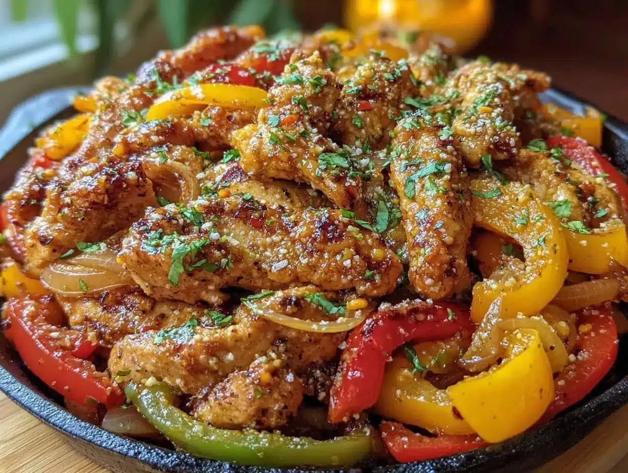 one-pan chicken fajita skillet preparation steps