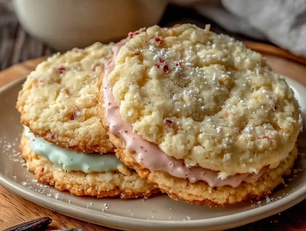 pastel vanilla bean sugar cookies preparation steps
