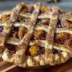 peach bourbon pie - featured image