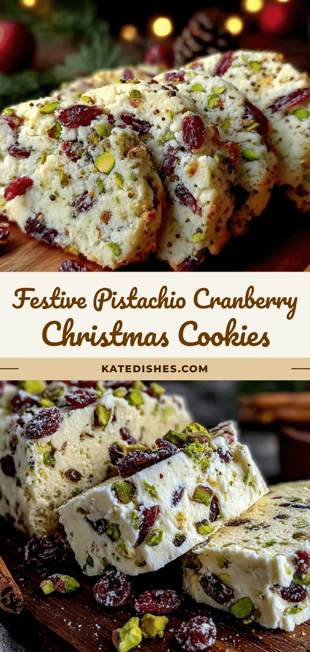 pistachio and cranberry icebox cookies recipe