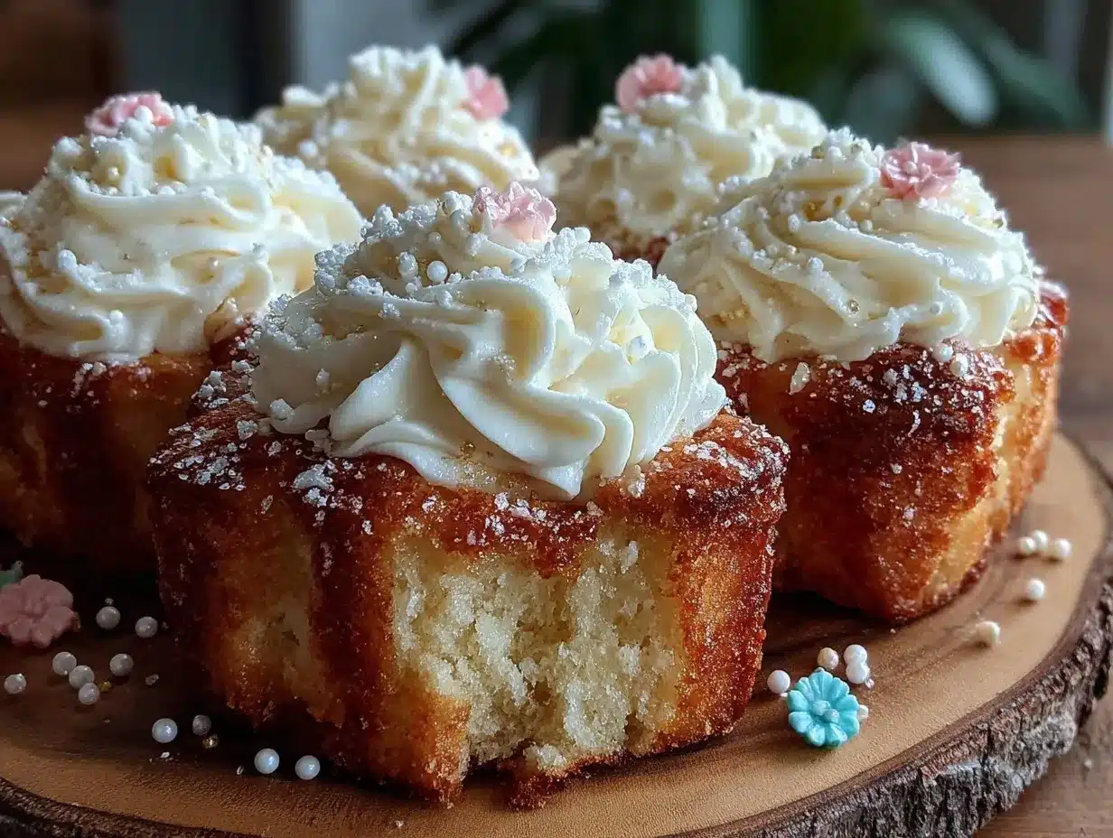 pull-apart cupcake cake preparation steps