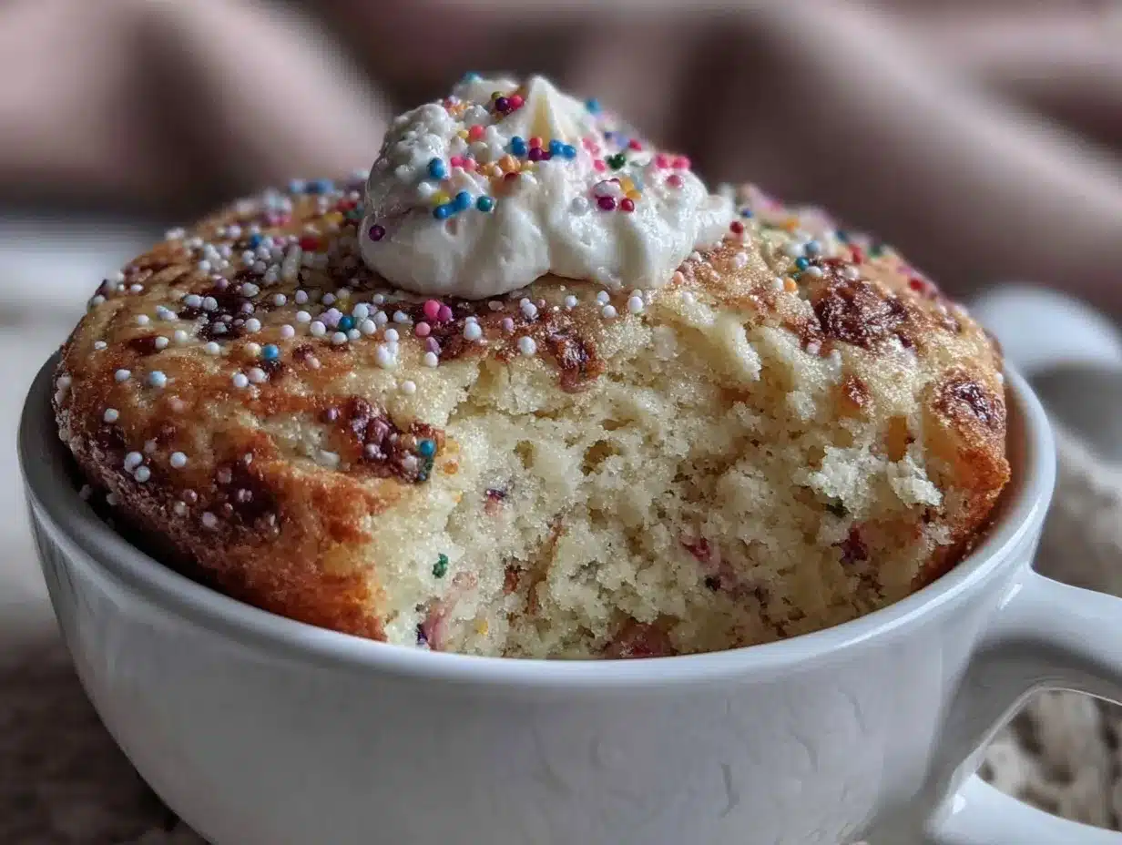 quick funfetti mug cake recipe preparation steps