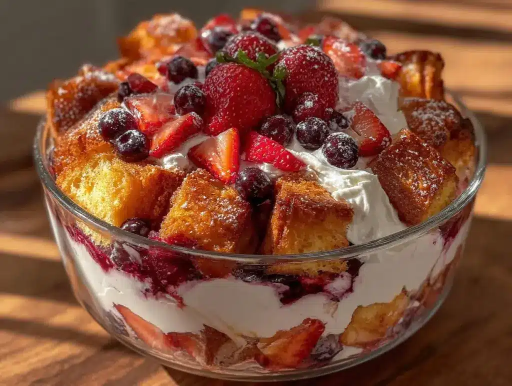 red white and blue trifle - featured image