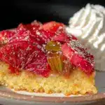 rhubarb and blood orange upside-down polenta cake - featured image