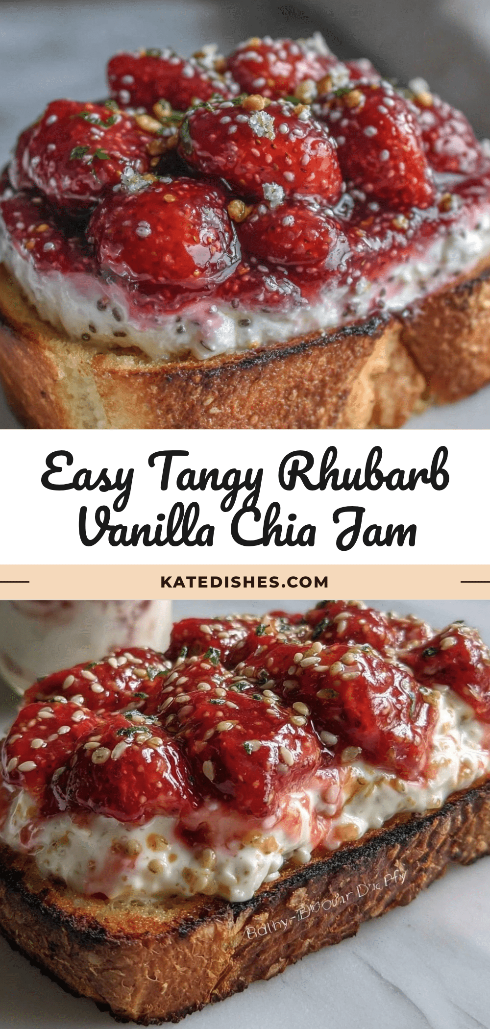 rhubarb vanilla chia jam recipe