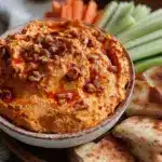 roasted red pepper and walnut muhammara dip - featured image