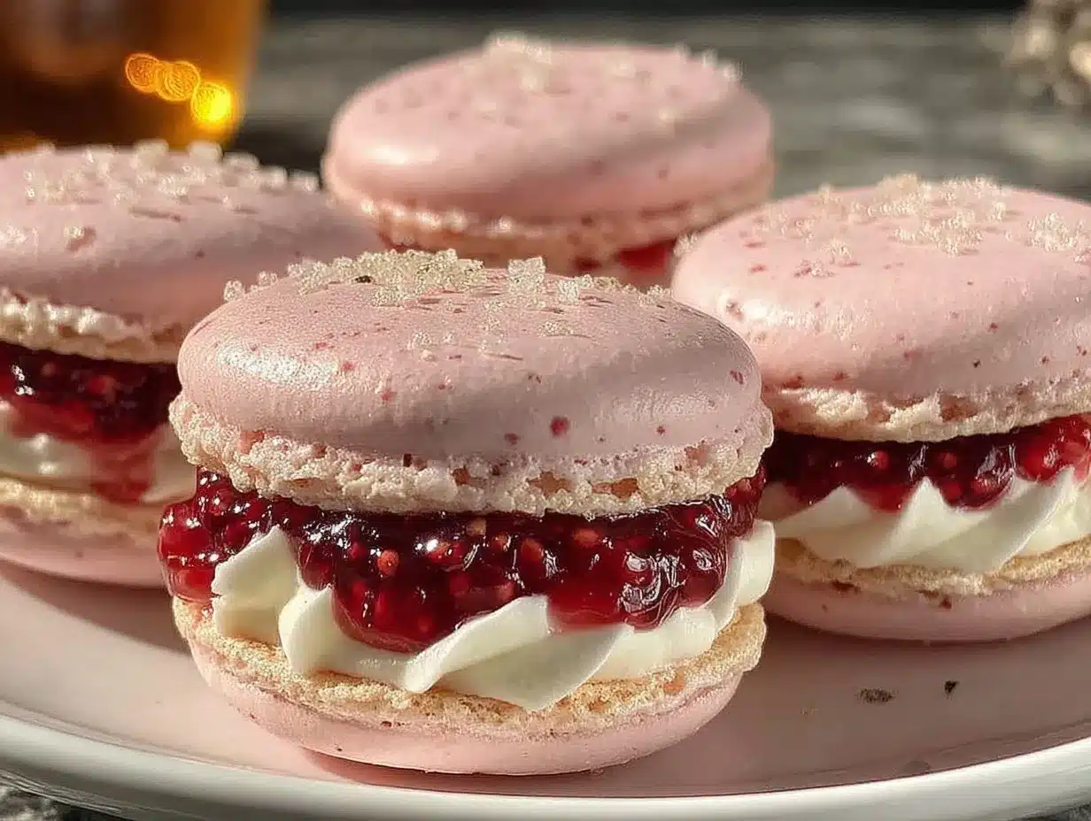 rose water raspberry macarons preparation steps