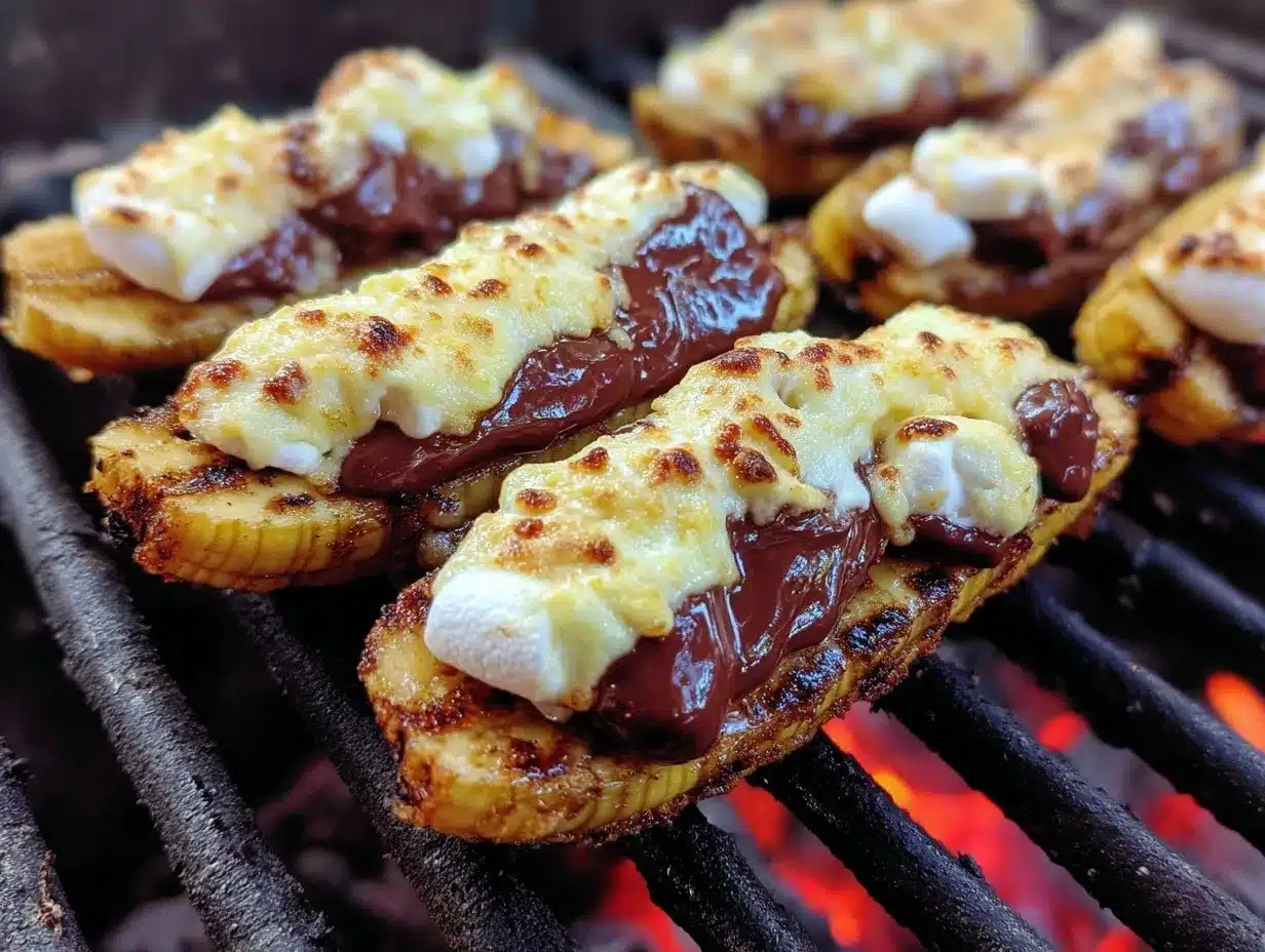 s’mores stuffed banana boats preparation steps