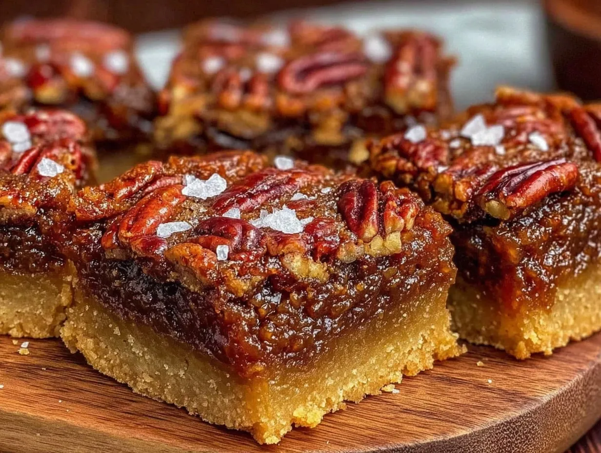 salted honey pecan pie bars preparation steps