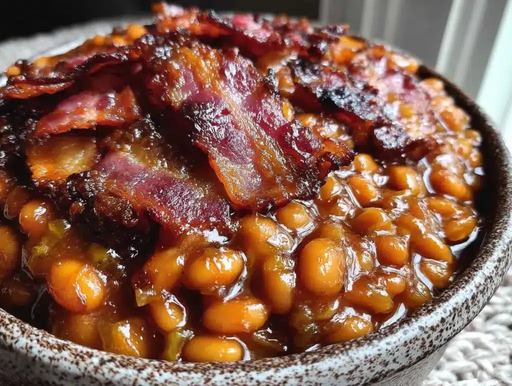 savory baked beans - featured image