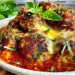 savory cheesy sneaky veggie turkey meatballs - featured image