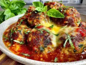 savory cheesy sneaky veggie turkey meatballs - featured image