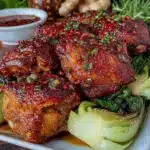 sheet pan soy glazed chicken and bok choy - featured image