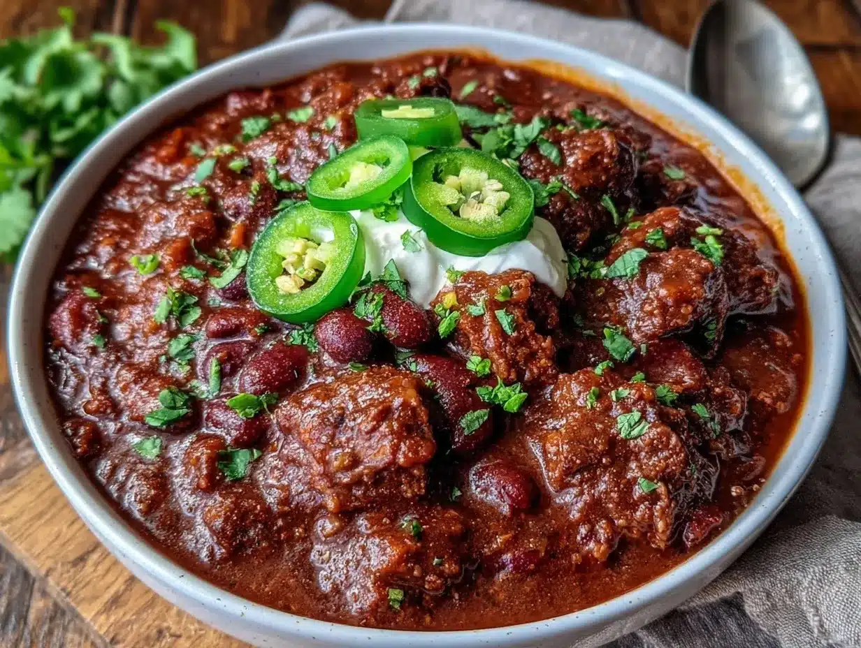 slow cooker beef chili preparation steps