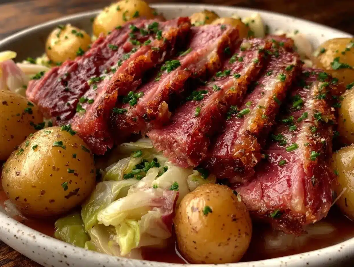 slow cooker corned beef and cabbage preparation steps