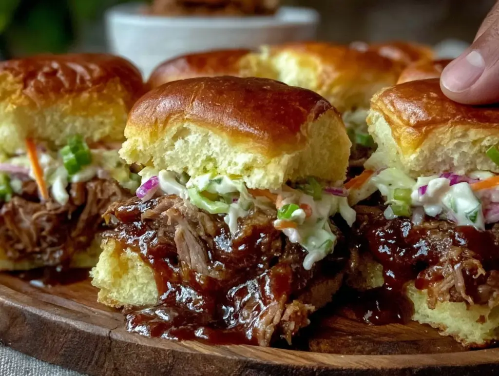 slow cooker pulled pork sliders - featured image