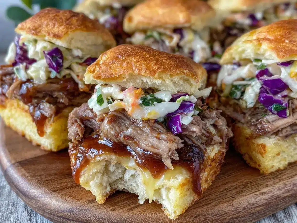 slow cooker pulled pork sliders preparation steps