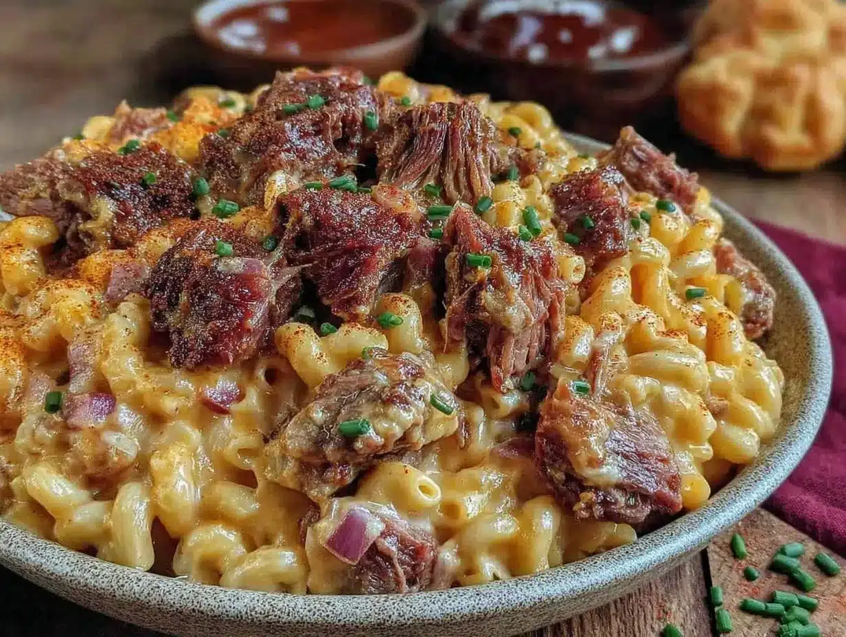 smoked brisket mac and cheese preparation steps
