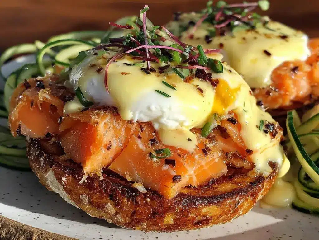 smoked salmon eggs royale - featured image