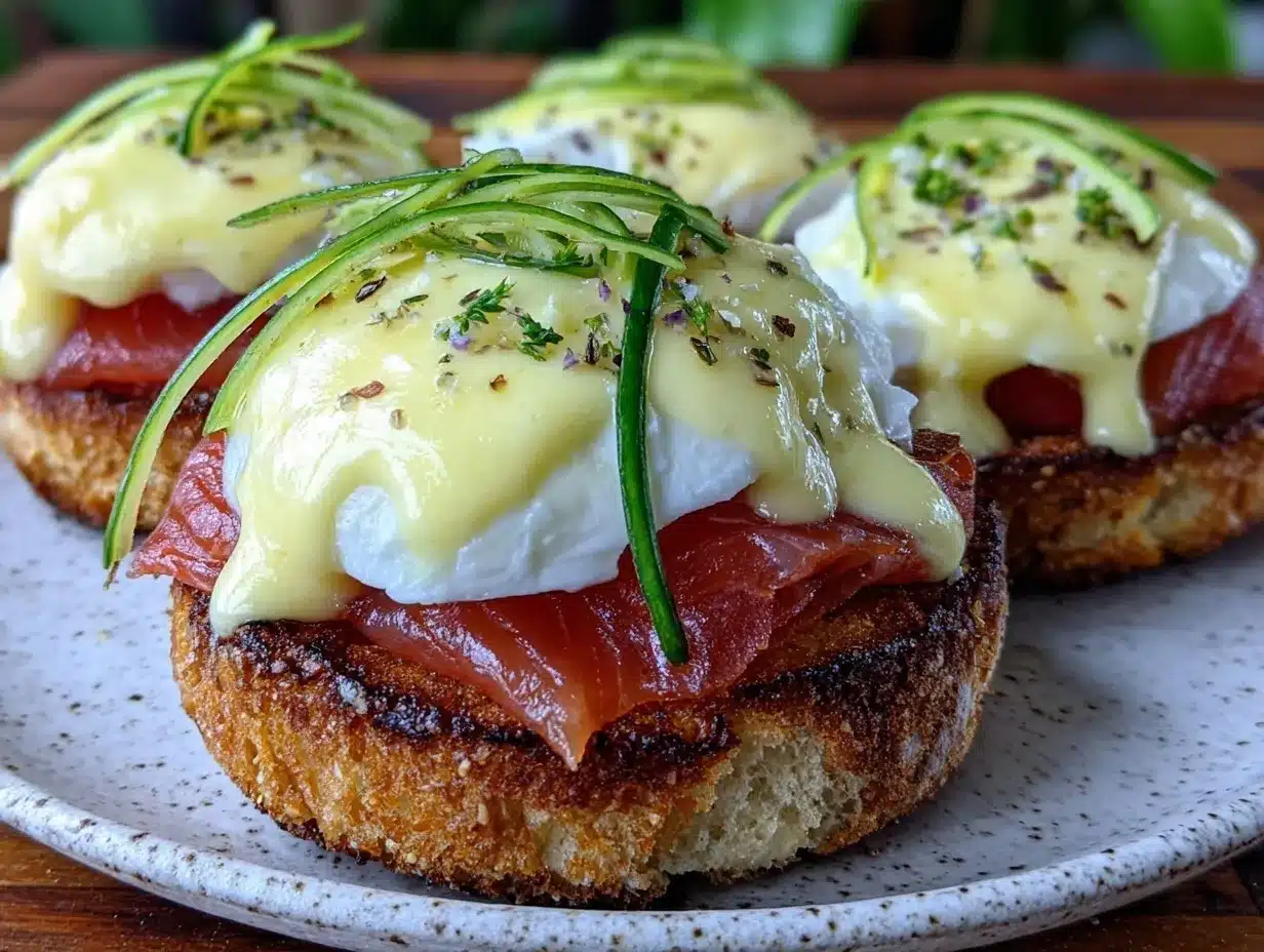 smoked salmon eggs royale preparation steps