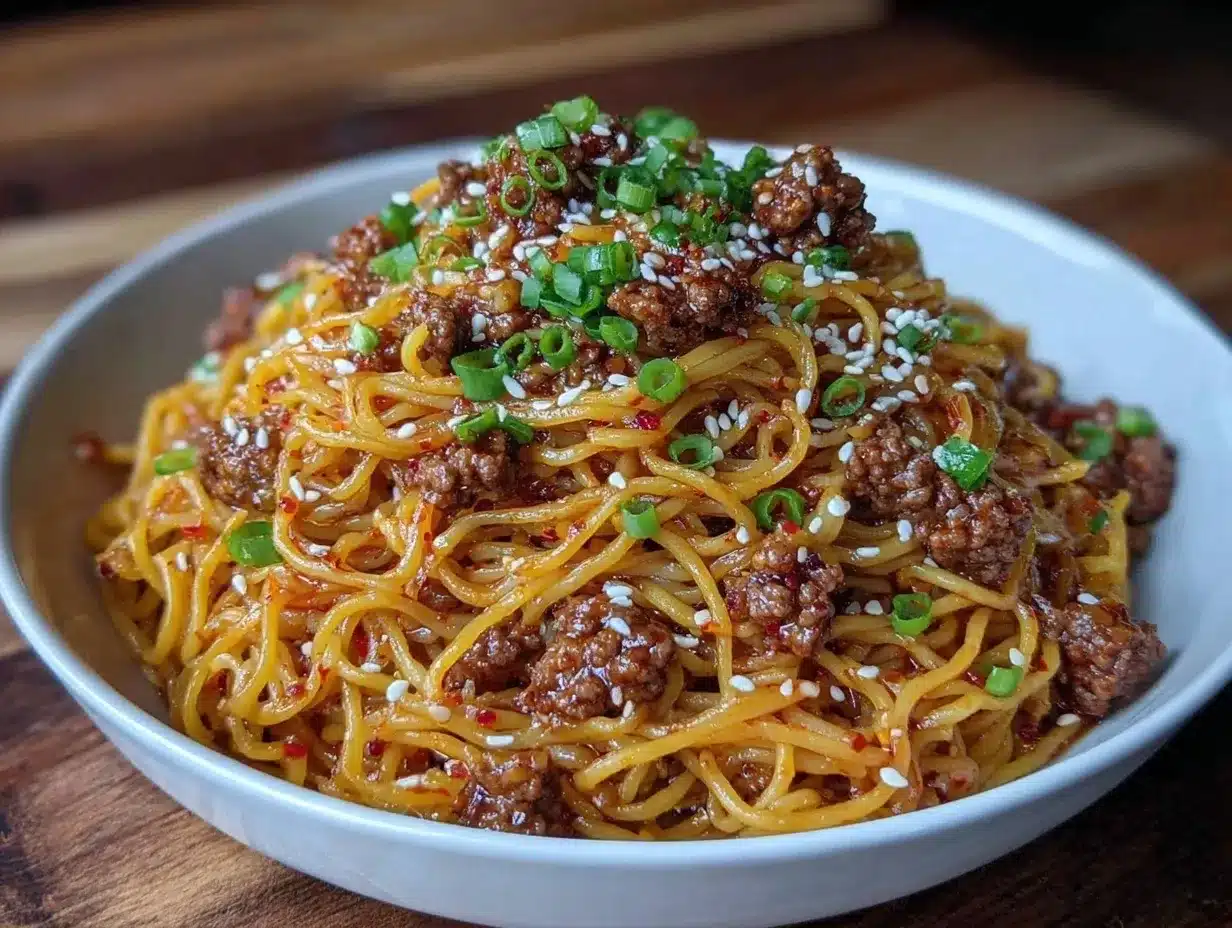 spicy dan dan noodles preparation steps